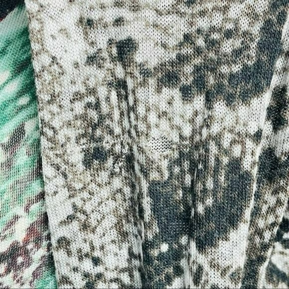 BCBGMaxazria Modal Floating Cardigan w/ Snakeskin Print Sleeves Size Small - Picture 9 of 11